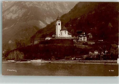 6454 Flüelen Foto AK Kirche