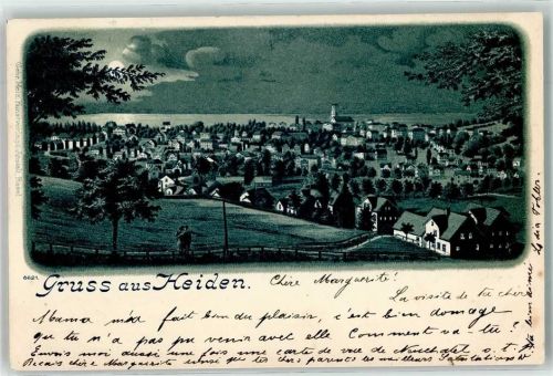 9410 Heiden 1899 Lithographie / Mondschein