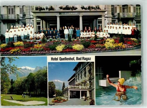 7310 Bad Ragaz - Hotel Quellenhof Ganze Belgschaft GolfplatzSchwimmbad