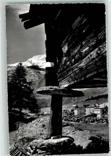 3906 Saas-Fee Foto AK Kornspeicher Alphubel