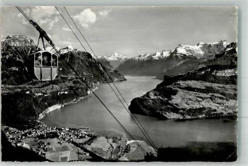 6440 Brunnen 1960 Foto AK Seilbahn
