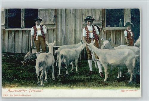 Appenzeller mit Ziegen - Verlag Wehrli - ca 1908 AK Tracht Schweiz