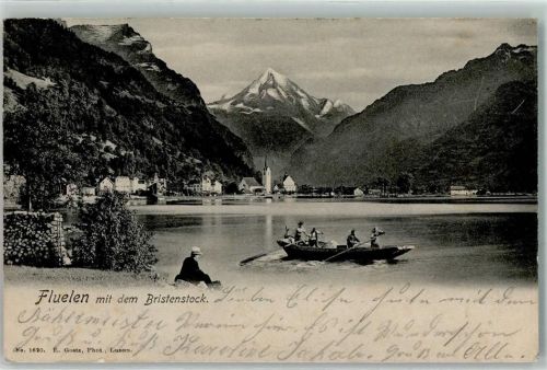 6454 Flüelen 1904 - Bristenstock Ruderboot
