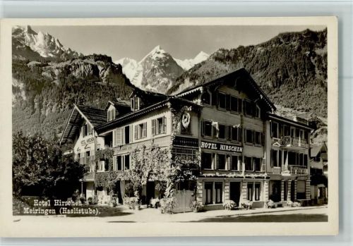 3860 Meiringen 1935 Foto AK Hotel Hirschen , sehr gute Erhaltung AK