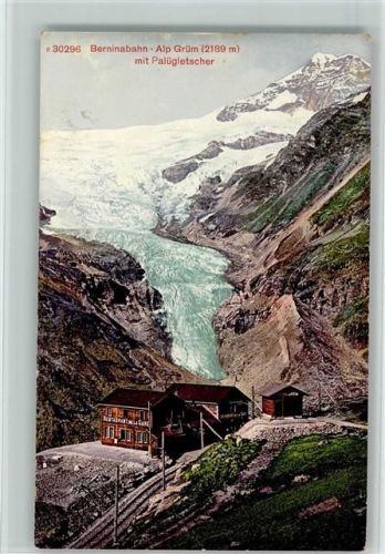 7710 Alp Grüm - Berninabahn Alp Grüm mit Palügletscher