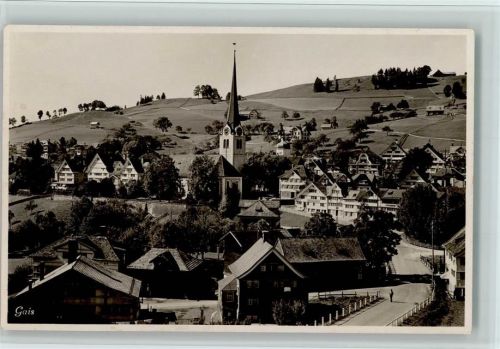 9056 Gais 1935 Foto AK Teilansicht mit Kirche, gute Erhaltung AK