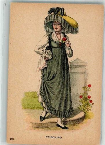 Fribourg Freiburg Tracht Schweiz Tracht Schweiz Foto AK