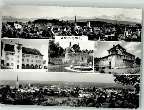 8580 Amriswil 1969 Foto AK Rathaus Schloss Hagenwil