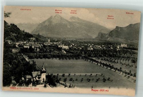 7310 Bad Ragaz 1908 Foto AK