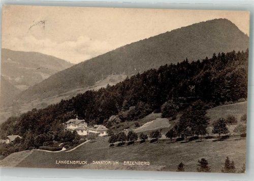 4438 Langenbruck 1922 Foto AK Sanatorium Erzenberg