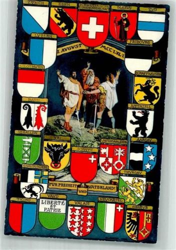 8000 Zürich Foto AK Wappen Rütlischwur Ort lt. Verlag