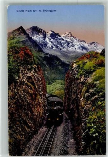 3860 Brünig 1958 Foto AK Bergbahn Brünigbahn Brünig-Kulm