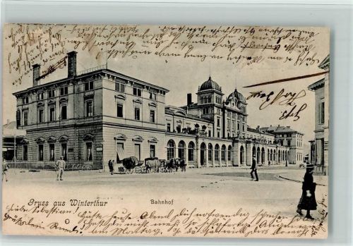 8400 Winterthur - 1904 Bahnhof Pferdekutschen