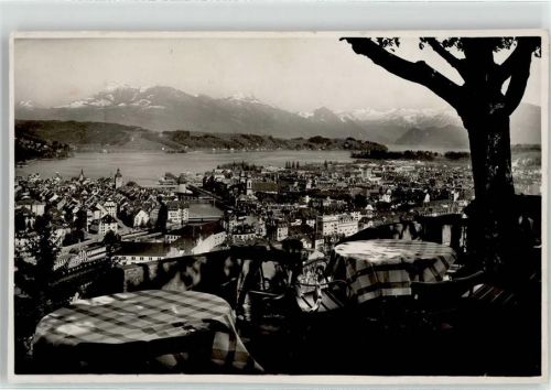 6000 Luzern Lucerne - Blick vom Gütsch Terrasse