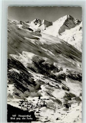 6493 Hospental - Blick gegen die Furka Winter