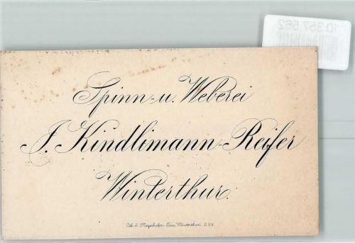 8400 Winterthur Vignette Fabrik Kindlimann-Reifer