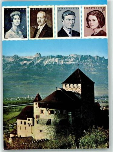 9490 Vaduz - Schloss Fürst Franz Josef II. Fürstin Gina Erbprinz Adam Erbprinzessin Marie Aglee