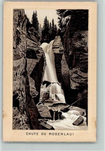 3860 Rosenlaui - Lithographie Chute