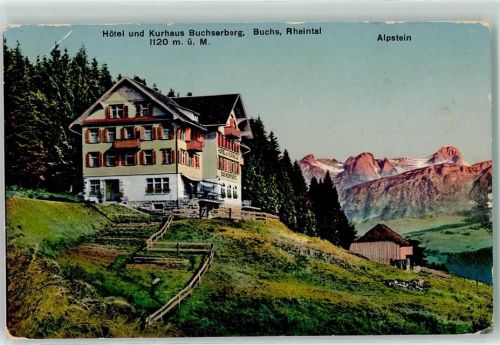 9470 Buchs SG 1913 Gebrauchsspuren Hotel Kurhaus Buchserberg Alpstein