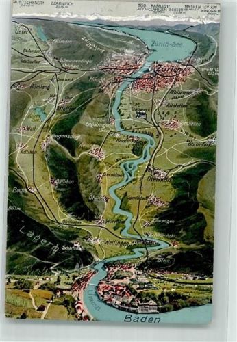 8953 Dietikon - Landkarte Limmat