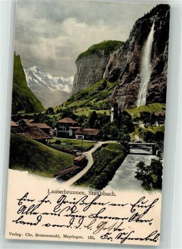 3822 Lauterbrunnen 1904 - Staubbach Wasserfall