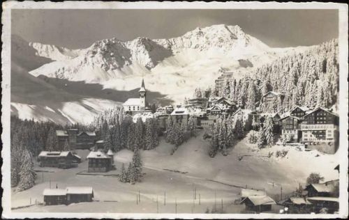 um 1930 - Arosa: Ansicht mit Tschirpen,R. Benker AKU1
