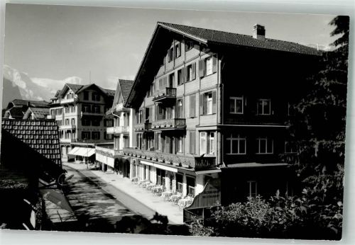 3823 Wengen 1964 Foto AK Hotel Bernerhof Dorfstrasse