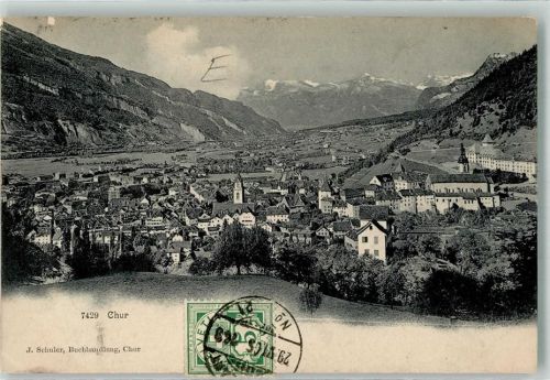 7000 Chur Coire 1905 - Frankatur Vorderseite Bahnpost Zug 763 Strecke 21