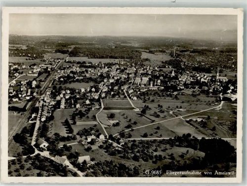 8580 Amriswil 1949 Foto AK Fliegeraufnahme