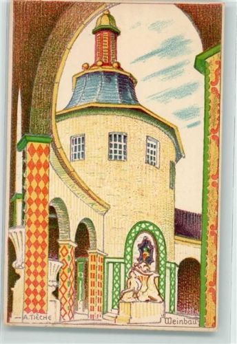 Bern Berne 1914 Künstlerkarte Landesausstellung Weinbau sign. A.Tieche Offizielle Künstlerpostkarte No.6