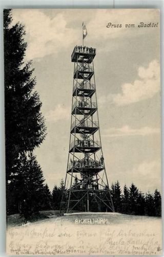 8340 Bachtel 1904 Foto AK Aussichtsturm Bachtelturm