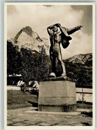 6430 Schwyz 1956 Foto AK Denkmal