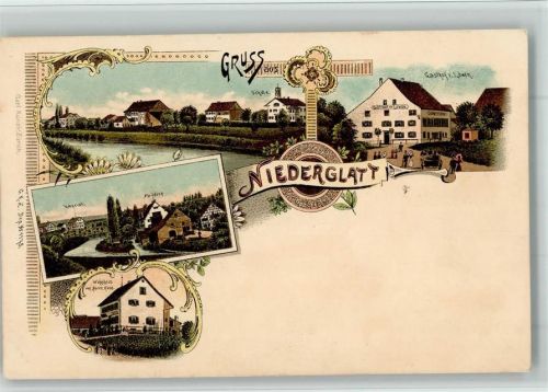 8172 Niederglatt ZH BOAKC Gasthaus Löwen Haus Kunz Lithographie