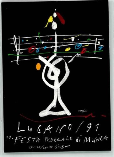 6900 Lugano 1991 - Festa Federal di Musica Werbung UBS