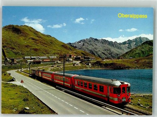 Piz Calmot Foto AK Eisenbahn Oberalppass
