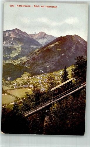 3800 Interlaken Foto AK Bergbahn Harderbahn