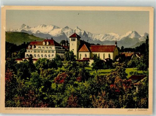 6330 Cham Foto AK Kirche Töchterinstitut Heiligenkreuz