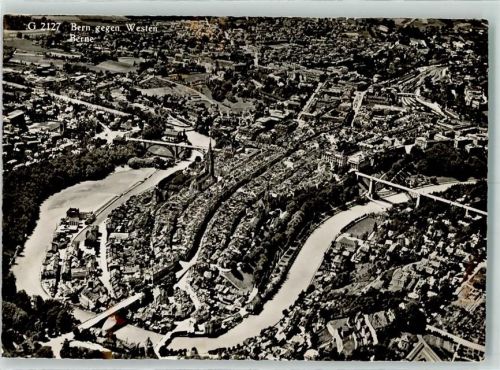 3000 Bern Berne - Fliegeraufnahme gegen Westen