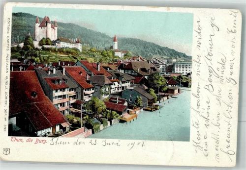 3600 Thun 1901 Foto AK Burg