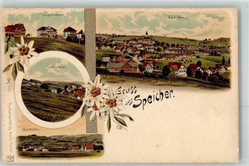 9042 Speicher Lithographie Vögelinsegg Hinterwies Bendlehn Edelweiss Verlag Künzli Nr 1772