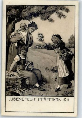 8330 Pfäffikon ZH Künstlerkarte Jugendfest 1911