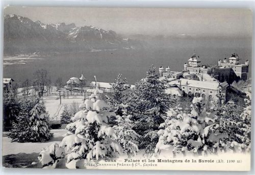 1824 Caux - Winter- Karte, Ortsansicht