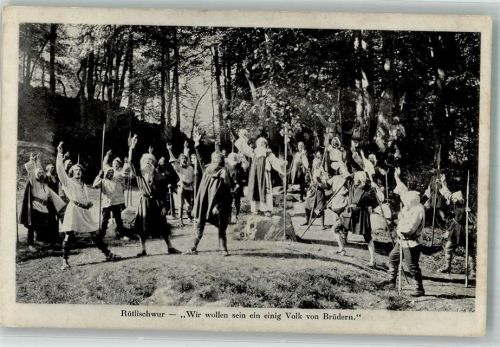 3800 Interlaken Foto AK Tell-Freilicht-Spiele Rütlischwur