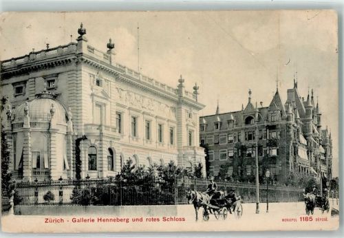 8000 Zürich 1906 - Galerie Henneberg Rotes Schloss Pferdekutsche
