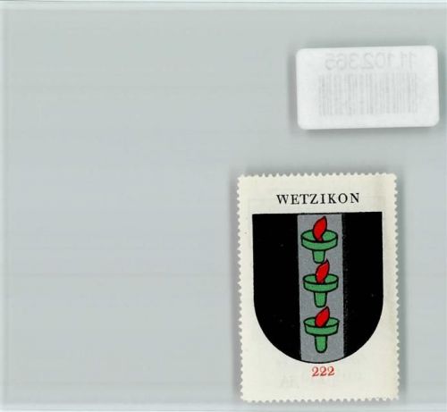 8620 Wetzikon ZH - Vignette Wappen Kaffee Hag ca 1920-1940