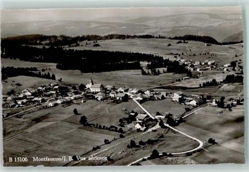 2362 Montfaucon Karte beschädigt Fliegeraufnahme