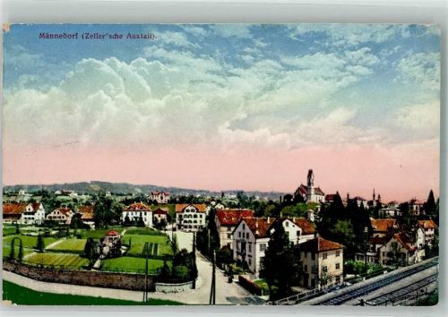 8708 Männedorf 1937 Foto AK Zeller´sche Anstalt