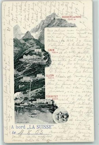 1820 Territet 1908 - Rocher de Naye Caux Glion