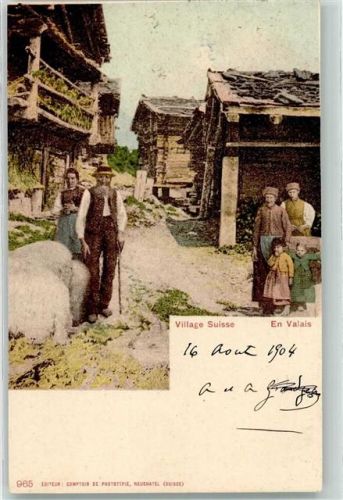 Village suisse Motiv Schweiz 1904