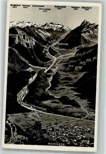 3860 Meiringen Foto AK Vogelschau